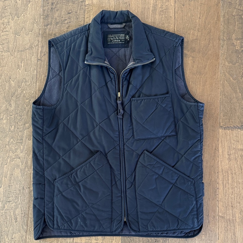 J.crew Men’s Sussex Quilted Vest Vintage Navy